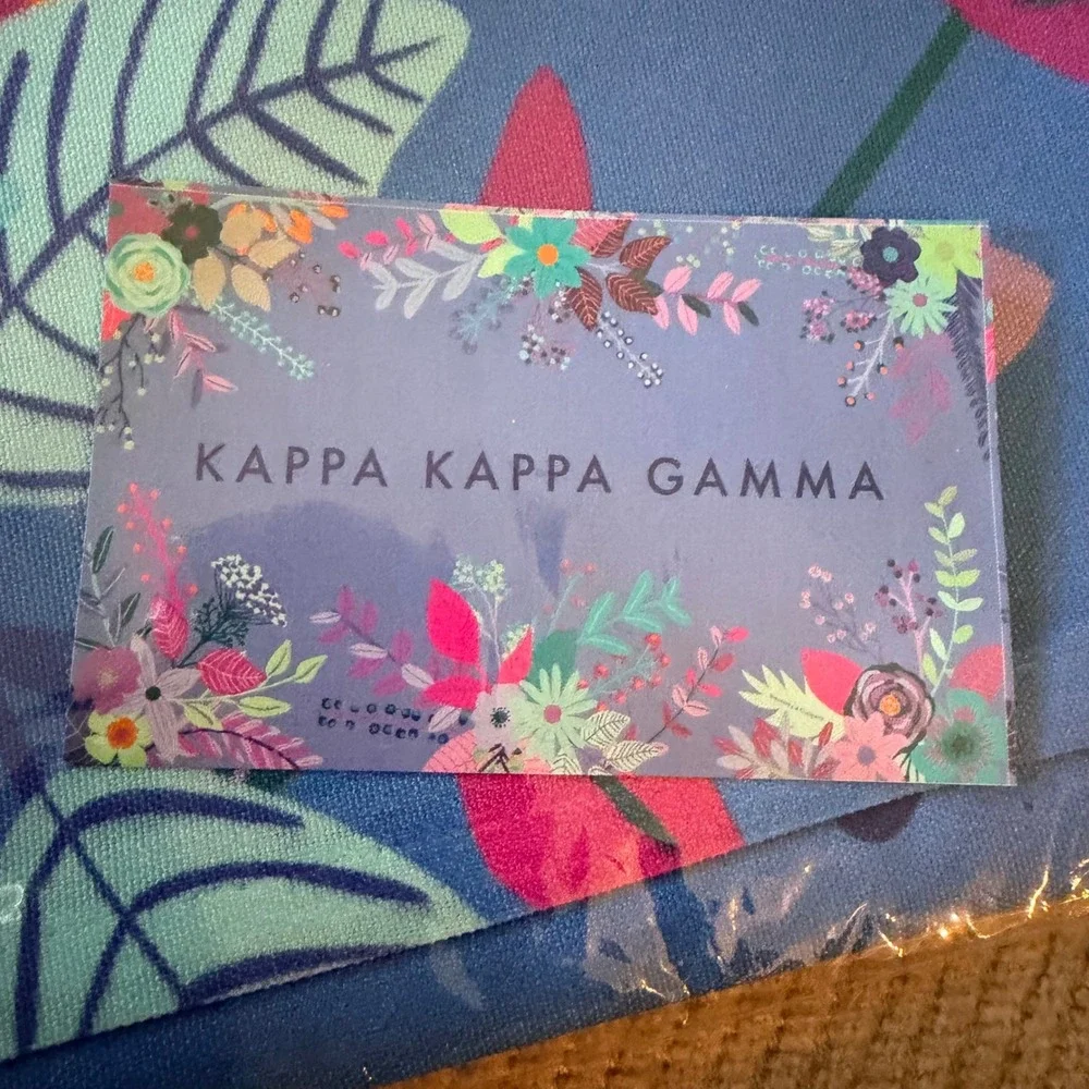 Alexandra & Company Kappa Kappa Gamma Floral Sorority Flag Blue 2.5x4ft NIP